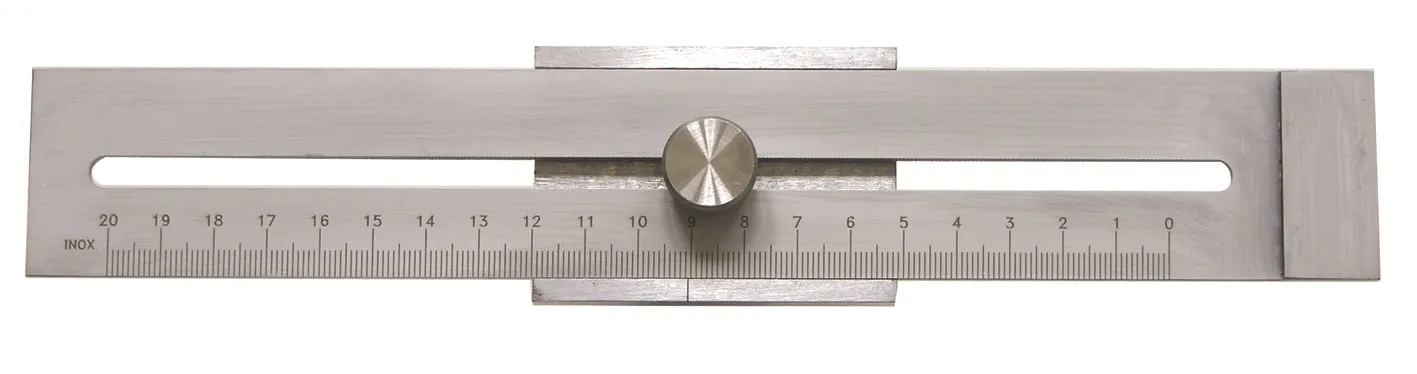 Strekmål MIB i rustfritt stål, forkrommet 200mm