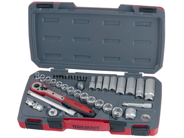 Toppnøkkelsett med 3/8" 4kt.-feste Teng Tools T3839