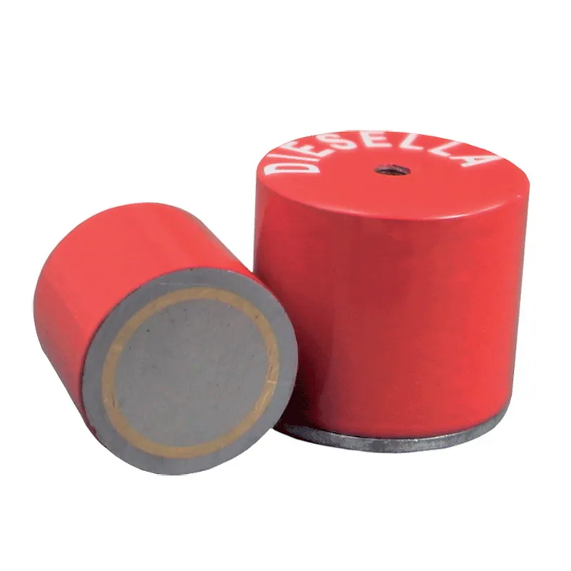 Høy Pottemagnet Alnico Ø35,0x30,0 mm med M6 gjenge (135N)