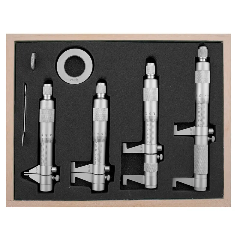 Inv. 2pt mikrometer 5-100 mm i sett à 4 stk