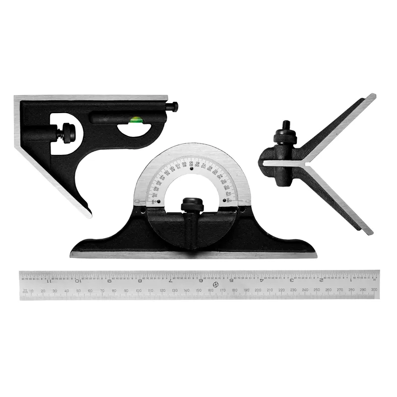 Kombinasjonsvinkelmåler - sett av 4 deler