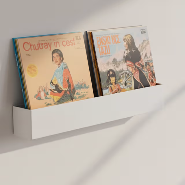 Studio 57 Vinyl Dobbelt Vegg Display (hvit)