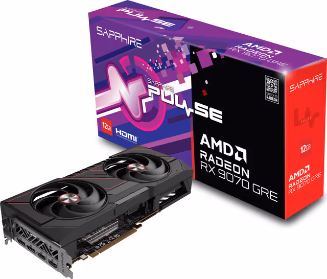 Sapphire Pulse Radeon RX 9070 GRE 12GB grafikkort