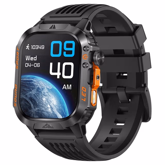 Smartklokke IPS 1200 mAh IP68 Vanntett Lommelykt Bluetooth Samtalehelsemonitor
