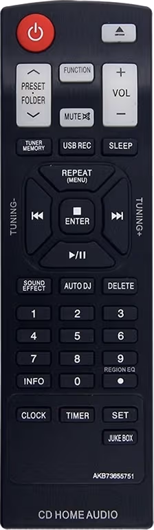 Fjernkontroll Erstatning AKB73655751 for LG hjemmekino forsterker