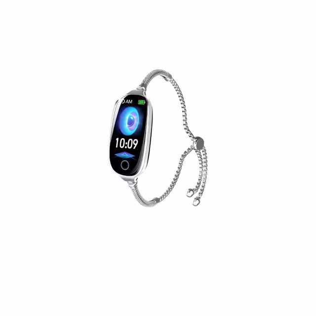 Smartwatch Bracelet with Blood Pressure, SpO2 and Heart Rate Monitoring - IP67 Waterproof, Bluetooth 5.3, 50+ Sports Modes, Compatible with iOS and Android Sølv