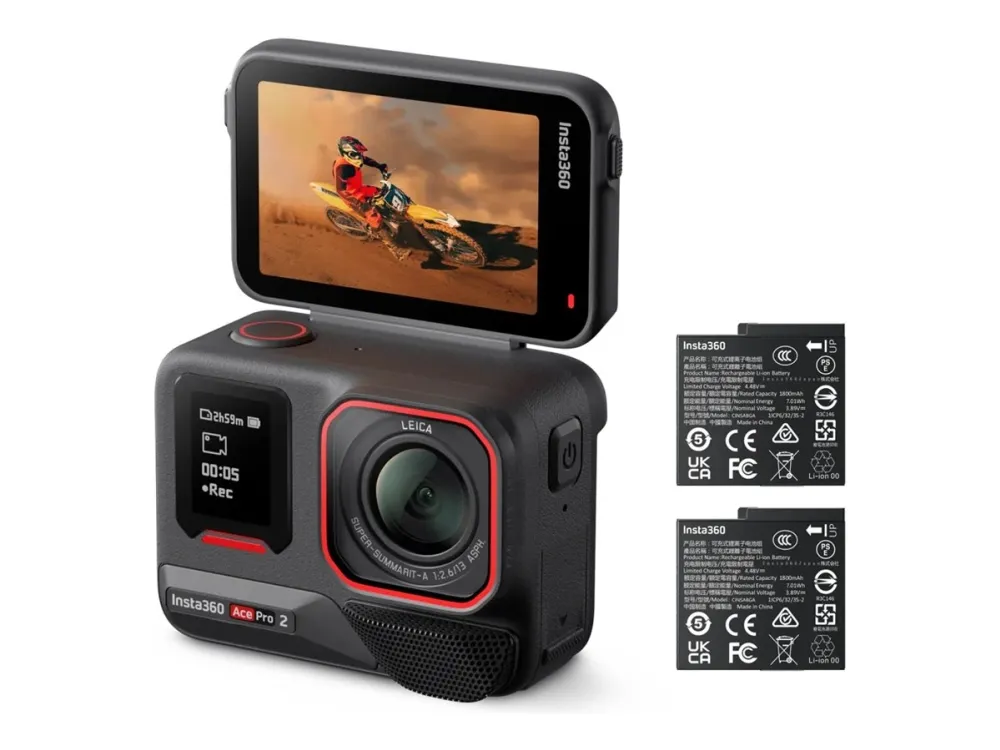 Insta360 Ace Pro 2 med dobbelt batteripakke