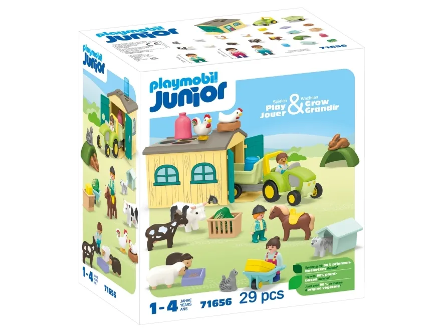 Playmobil Junior - Junior gårdseventyr med traktor, tilhenger og dyrevenner