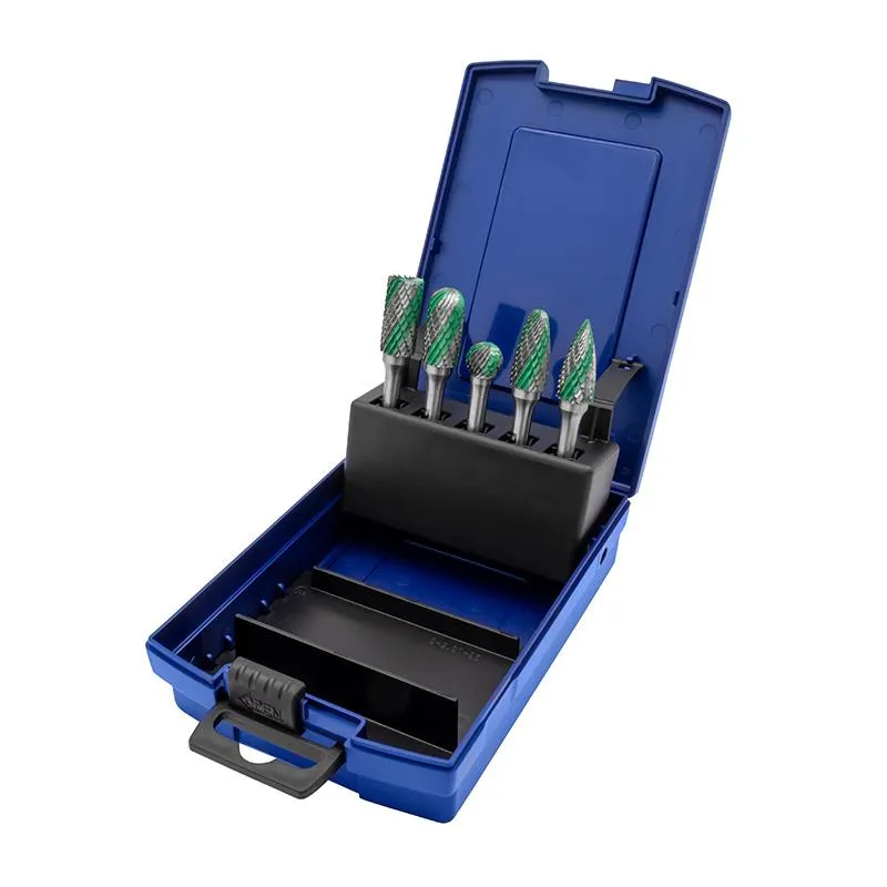 Fresstift HM Ø12 mm i sett med 5 stk (Form B, C, D, F, G)