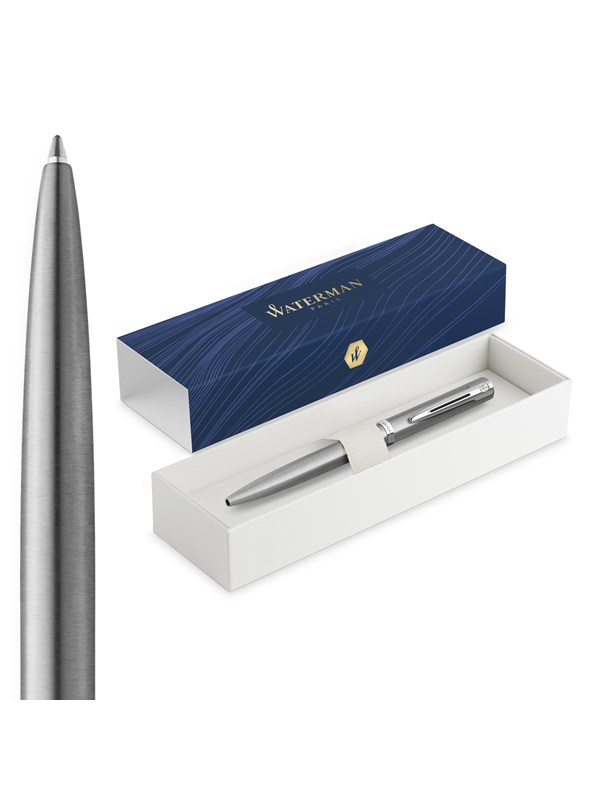 Waterman Impression Stainless Steel P.T. Ballpen M Blue ink