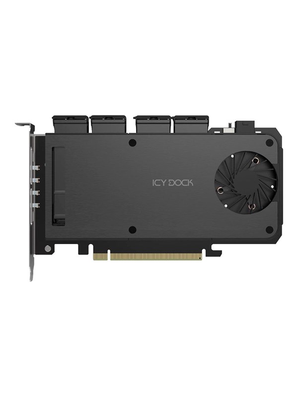 Icy dock MB204MP-B - storage enclosure - PCIe 5.0 x16 (NVMe) - PCIe 5.0 x16