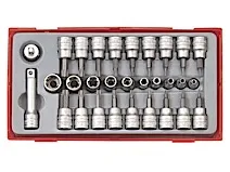 TTTX30 Teng Tools TX-topper i sett med ¼" og 3/8" -tilkoblingsfeste