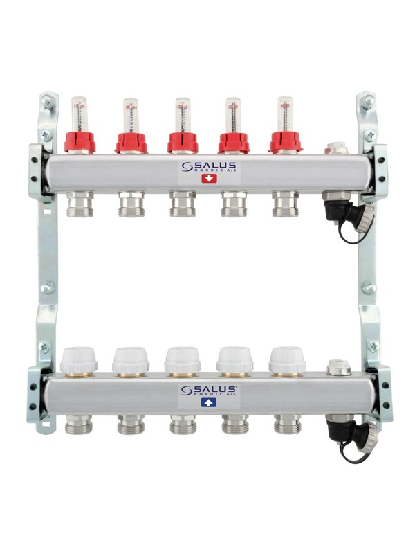 Salus Floor heating manifold 11 slings with flowmeter