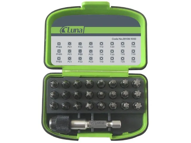 Bitsett med de mest brukte bits Luna 25 deler Modell B