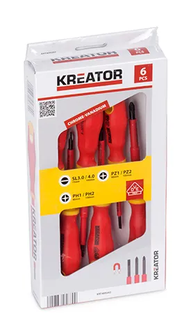 VDE skrutrekkersett 6 deler 1000 volt