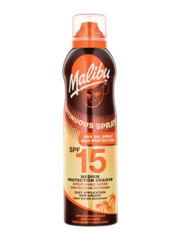 Malibu Continuous Dry Oil Sun Spray SPF 15 175 m