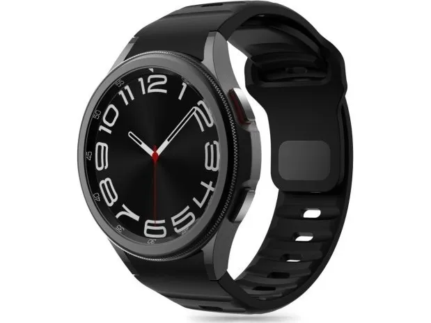 Tech-Protect Silicone Line Strap for Samsung Galaxy Watch 4 / 5 / 5 Pro / 6 / 7 / FE - Black