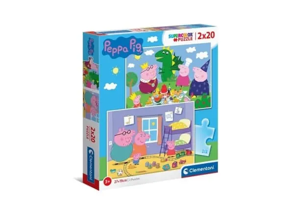 Clementoni Puzzle Peppa Pig 2x20st. Gulv
