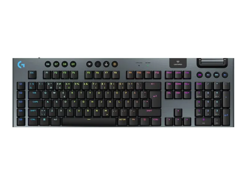 Logitech G915 X LIGHTSPEED - Clicky - 100% (full størrelse - standard) - Gamingtastatur - Nordisk - Svart