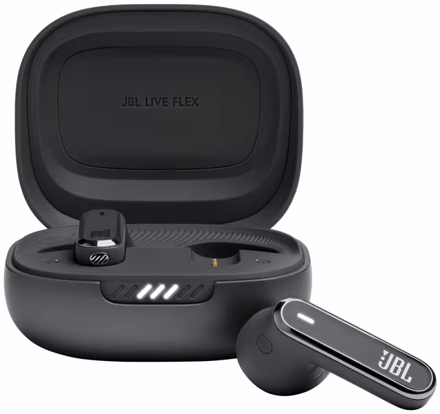JBL Live Flex helt trådløse in-ear hodetelefoner (sort)