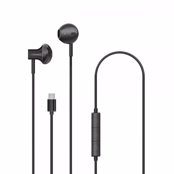 XQISIT Hodetelefoner USB-C Earphones Svart