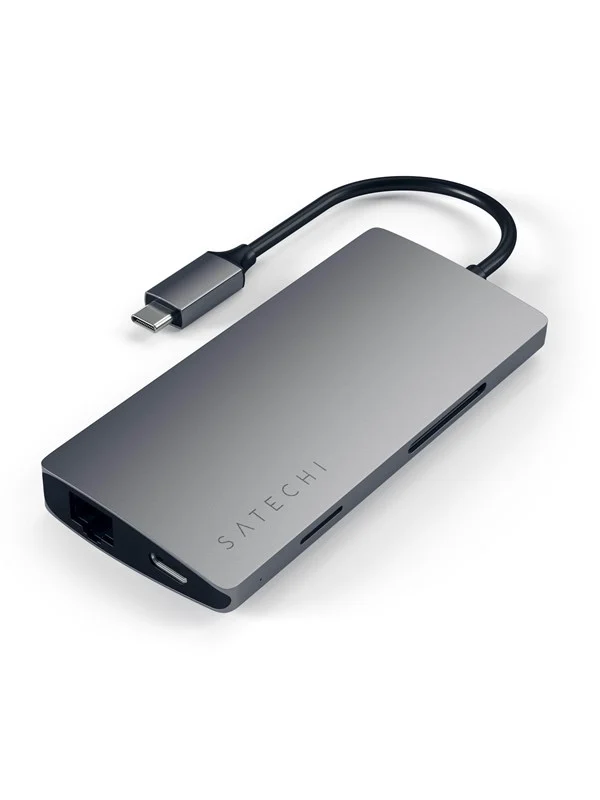 Satechi Aluminum Multi-Port Adapter V2 - USB-C - 3-Port USB-A - 1× HDMI - 1GbE