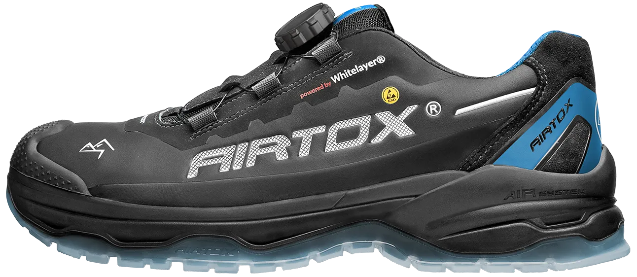 AIRTOX TX11 vernesko TX11 TransAm, Whitelayer spikertrampvern, PRO smart lacing, svart/blå - Str. 40