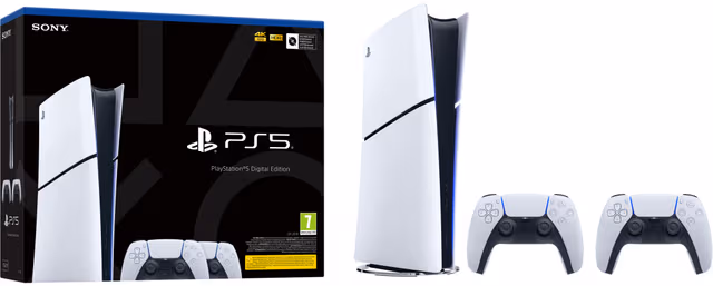 PlayStation 5 Slim Digital Edition (To DualSense-pakke) 1TB