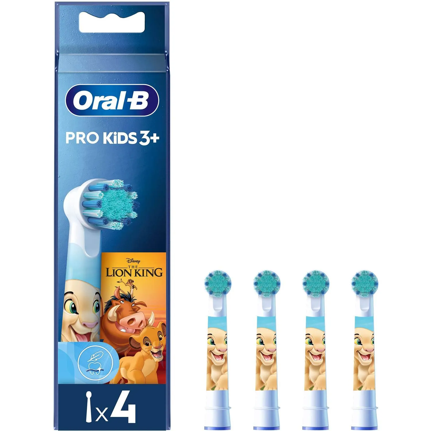 Oral-B Pro Kids borsthoder Løvenes Konge, 4 stk