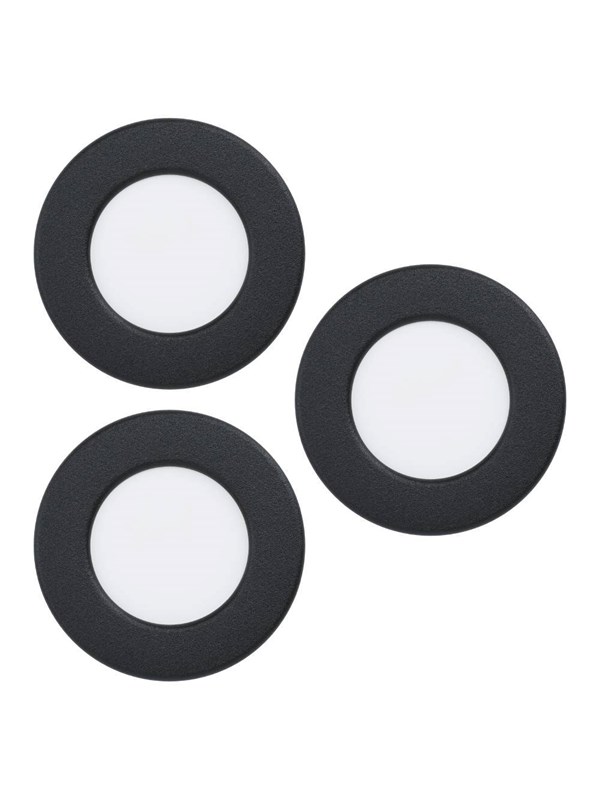 EGLO FUEVA 6 INNEBYGD. SETT Ø88 CCT 3X3,7W 1350LM SVART