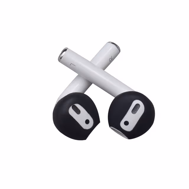 Ørebeskyttere i silikon for AirPods 1/2 generasjon Sort