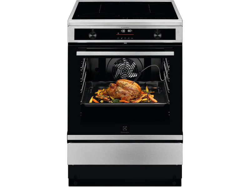 Electrolux 600 SteamBake induksjon 60 cm pyrolyse (stål)