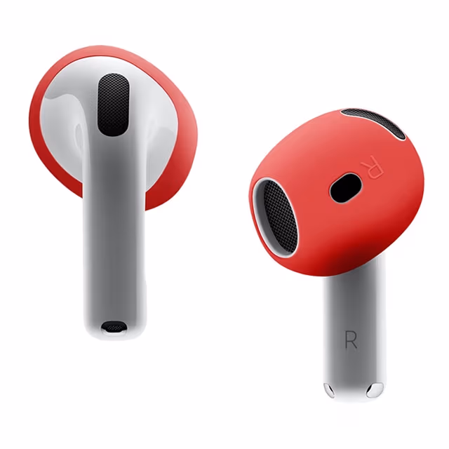 For AirPods 4 ørepropper Sklisikkert silikonetui Ørepropper Ørepropper - Rød