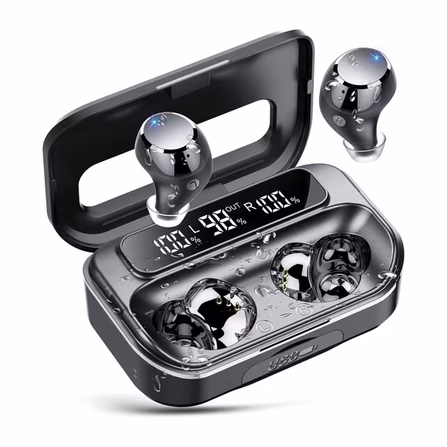 Q26 Bluetooth-hodesett Digital Display In-Ear trådløse hodetelefoner PowerBank-funksjon