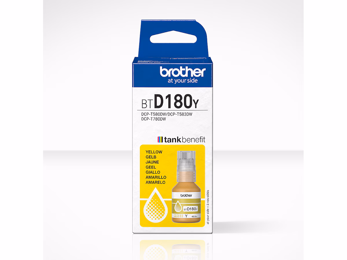 Brother BTD180Y blekkflaske Gul