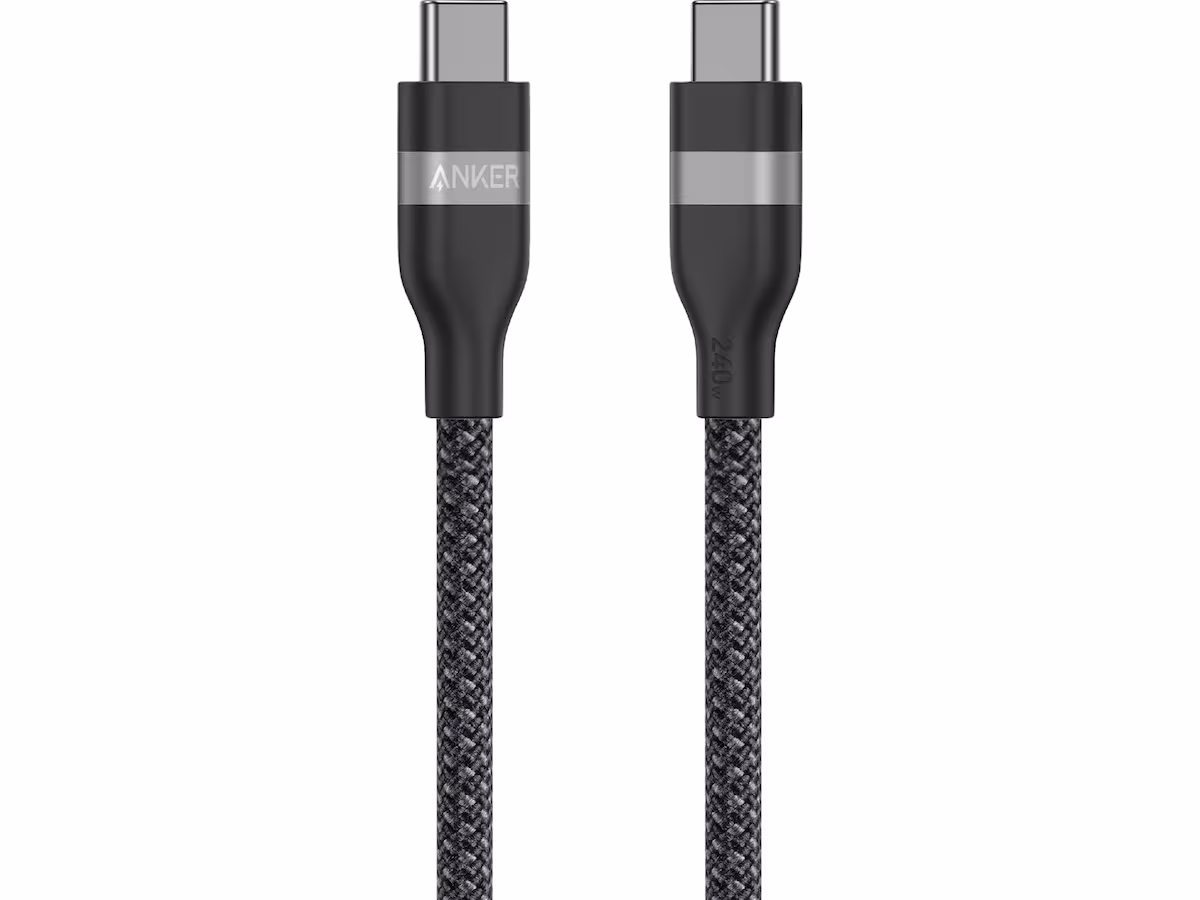 Anker Nano 240W USB-C flettet kabel 3m (sort)