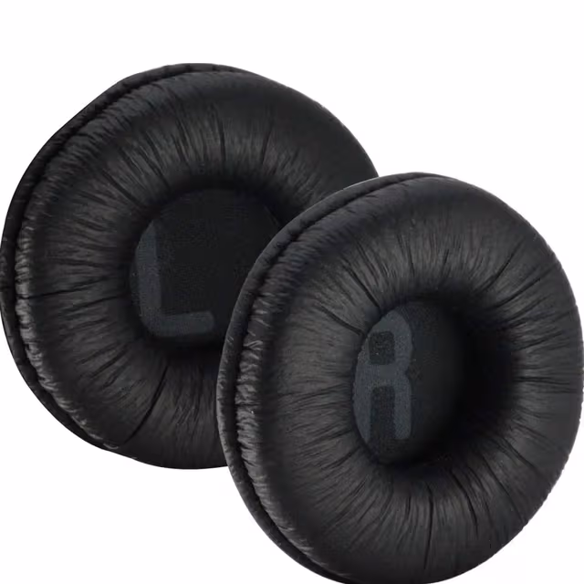 Øreputer for JBL T450BT/T500BT/Tune 600BTNC erstatningsputer for hodetelefoner i skinn svart Sort