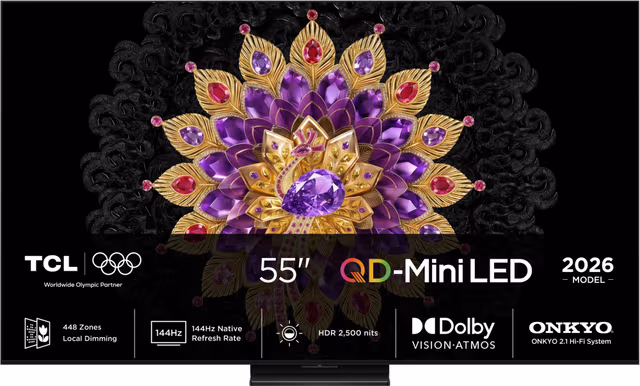 TCL 55" MQLED80L 4K QD-Mini LED TV (2026)
