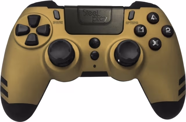 Steelplay MetalTech trådløs spillkontroller, gull, PS4 / PS3 / PC