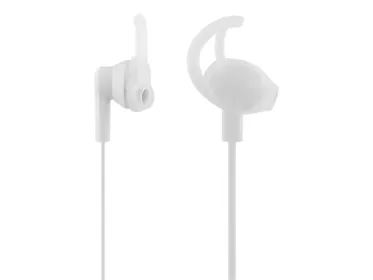 E120 Stayinear earbuds 1button remote 3.5mm mic white