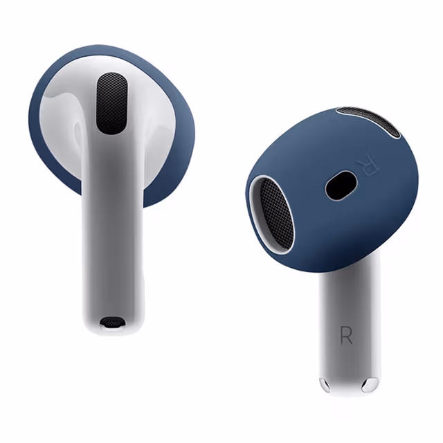 For AirPods 4 ørepropper Sklisikkert silikonetui Ørepropper Ørepropper - Mørkeblå