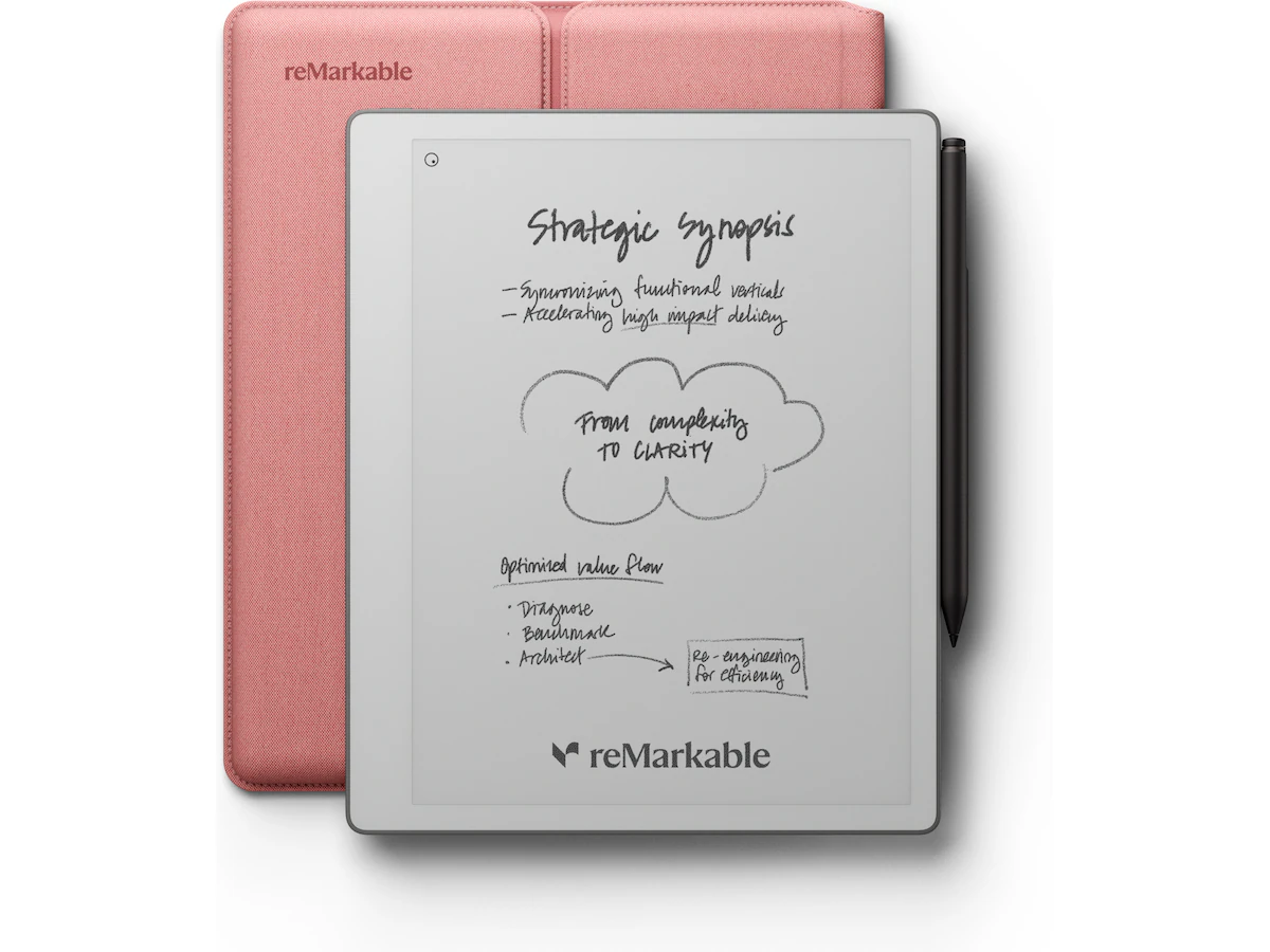 reMarkable Paper Pure 10,3" + Marker Plus + Sleeve Folio (desert pink)