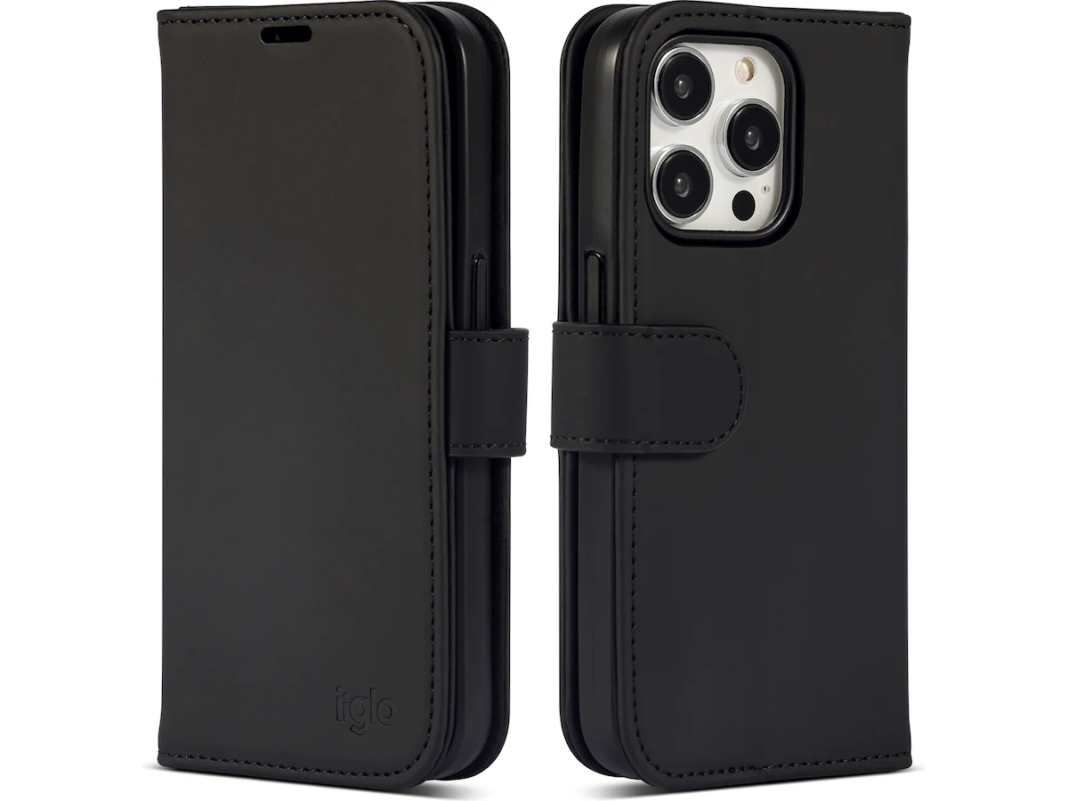 iiglo iPhone 15 Pro Lommebokdeksel (sort)