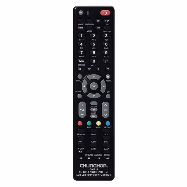 Fjernkontroll CHUNGHOP E-C910 for Changhong TV TV-erstatning for fjernkontroll