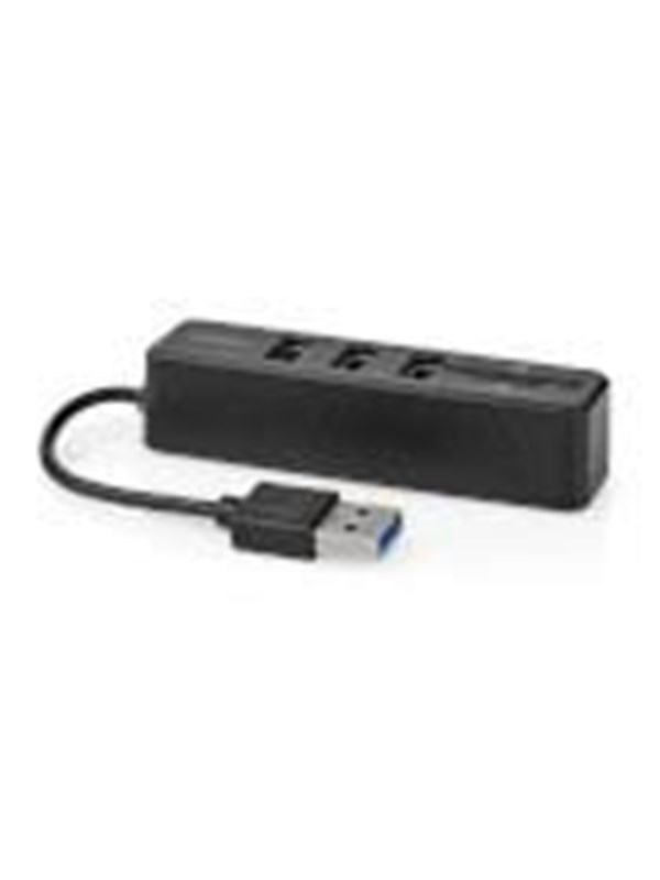 Nedis USB-hub | 1x USB-A | 3x USB A Female | 5 port(s) USB-hub - USB 2.0 - 3 porter - Svart