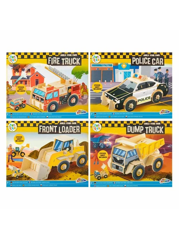 Creative Craft Group Build your own Wooden 3D Vehicle (Assorted)