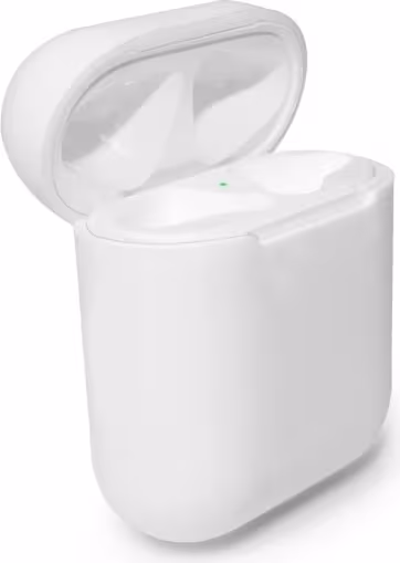Mykt silikonetui til Apple Airpods, hvit/transparent