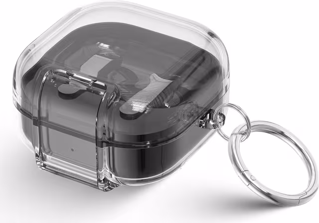 Mykt TPU-øreproppedeksel kompatibelt med Samsung Galaxy Buds4/4 Pro – støtsikkert, vanntett og flekkbestandig deksel med krok Gjennomsiktig hvit