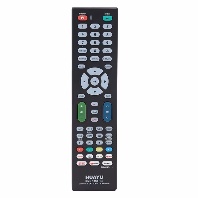 HUAYU RM-L1388 Pro TV fjernkontroll LCD LED Erstatning