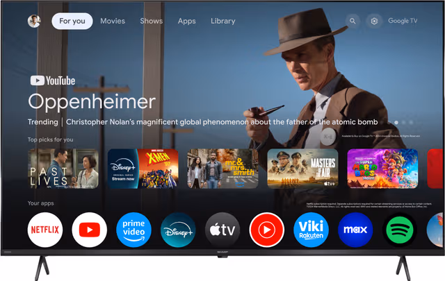 Sharp 55" HP5765E 4K Ultra HD QLED Google TV (2025)